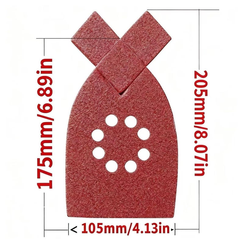 DUSJVYUE 30pcs 240 Grit Sanding Pads Large Mouse Detail Sander Sandpaper 8 Holes Hook and Loop Mouse Sander Pads for Black and Decker KA220G KA230 Mega Mouse Cyclon Sandstorm Craftsman Sanding Sheets - Image 2